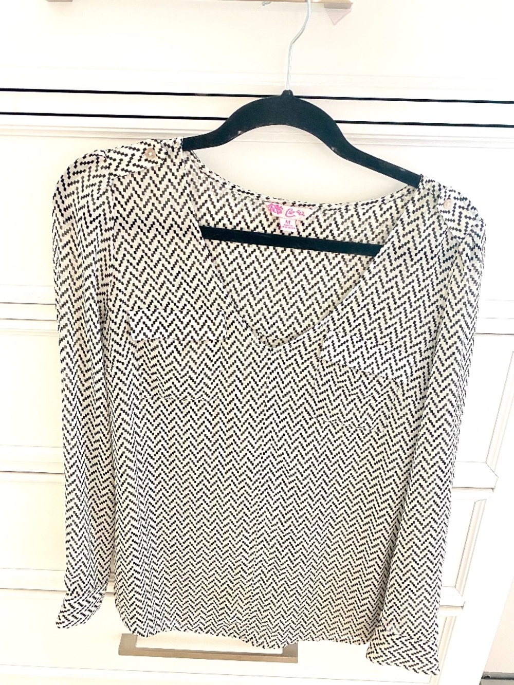 Candies Long Sleeve Sheer Blouse